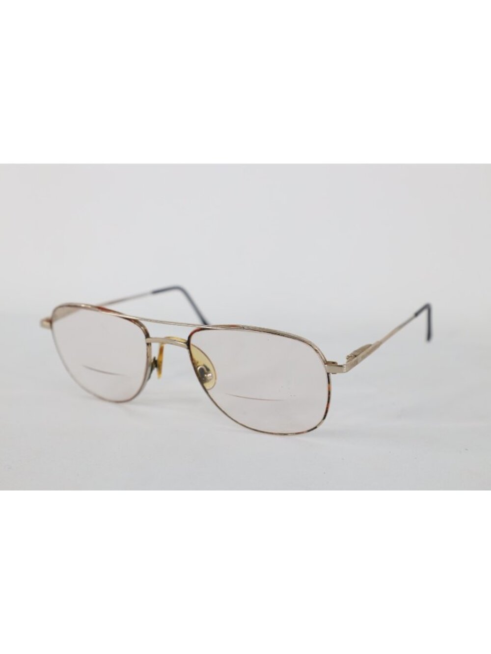 Vintage 80s 90s Streetwear Tortoise Shell Aviator Frame Dad Glasses RX 52 17 135